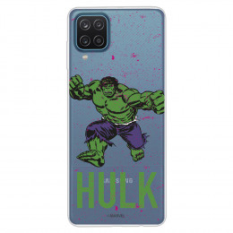 Funda para Samsung Galaxy M12 Oficial de Marvel Hulk Fondo Puntos Purpuras - Marvel