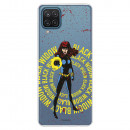 Funda para Samsung Galaxy M12 Oficial de Marvel Black Widow Color Transparente - Marvel