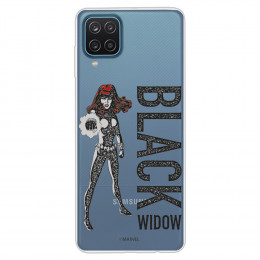 Funda para Samsung Galaxy M12 Oficial de Marvel Black Widow Punch Transparente - Marvel