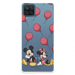 Funda para Samsung Galaxy M12 Oficial de Disney Mickey y Minnie Globos - Clásicos Disney