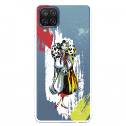 Funda para Samsung Galaxy M12 Oficial de Disney Cruella Abrigo Piel - Villanas Disney