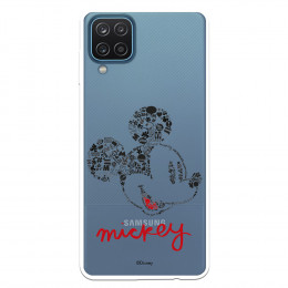 Funda para Samsung Galaxy M12 Oficial de Disney Mickey Caligrama - Clásicos Disney