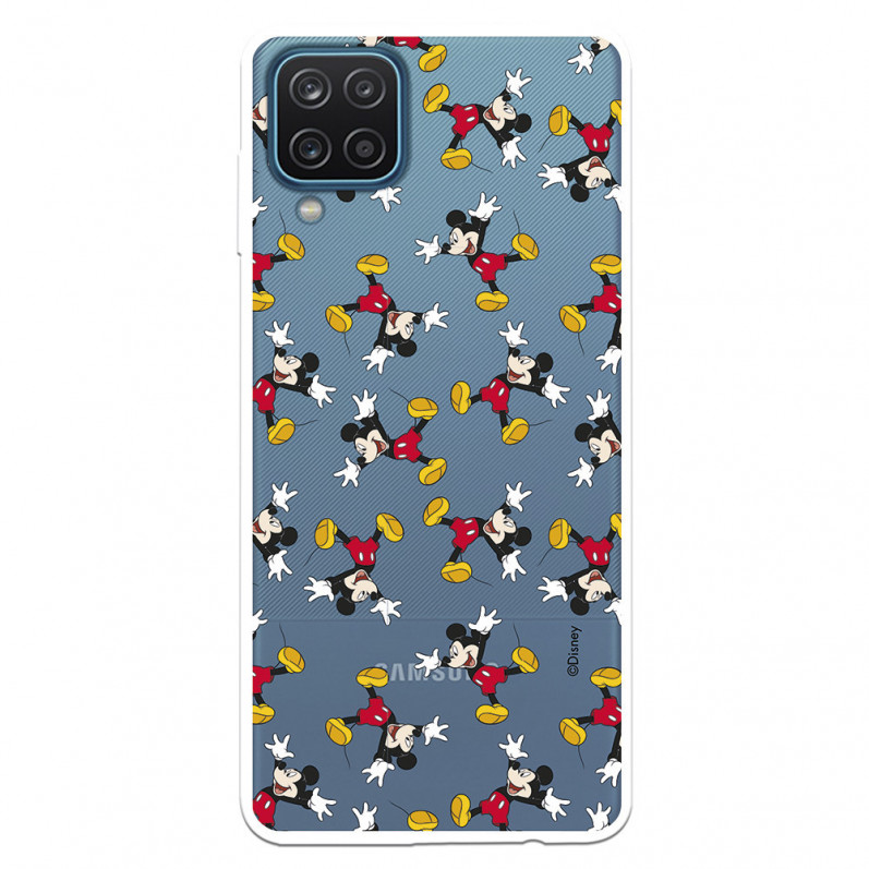 Funda para Samsung Galaxy M12 Oficial de Disney Mickey Patrón Color - Clásicos Disney