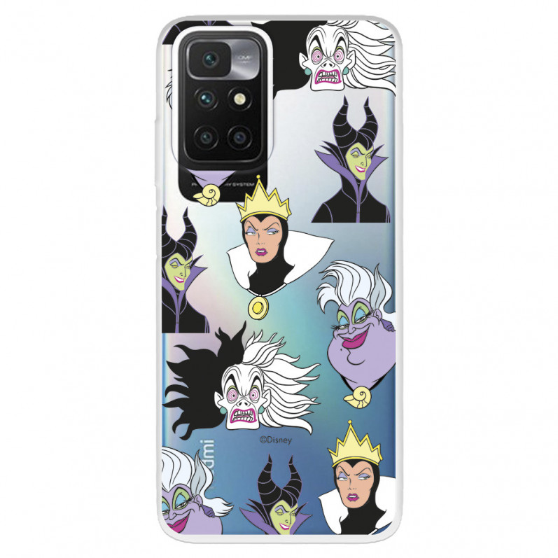 Funda para Xiaomi Redmi 10 Oficial de Disney Villanas Patrón - Villanas Disney