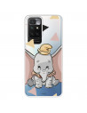 Funda para Xiaomi Redmi 10 Oficial de Disney Dumbo Silueta Transparente - Dumbo