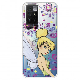 Funda para Xiaomi Redmi 10 Oficial de Disney Campanilla Flores - Peter Pan