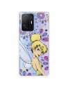 Funda para Xiaomi 11T Oficial de Disney Campanilla Flores - Peter Pan