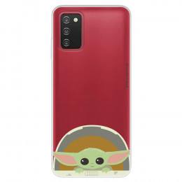 Funda para Samsung Galaxy A03s Oficial de Star Wars Baby Yoda Sonrisas - The Mandalorian