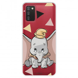 Funda para Samsung Galaxy A03s Oficial de Disney Dumbo Silueta Transparente - Dumbo