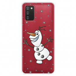 Funda para Samsung Galaxy A03s Oficial de Disney Olaf Transparente - Frozen