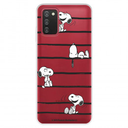 Funda para Samsung Galaxy A03s Oficial de Peanuts Snoopy rayas - Snoopy