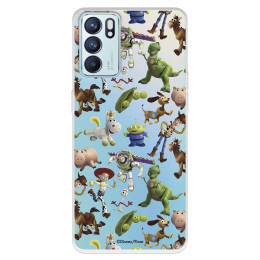 Funda para Oppo Reno6 Oficial de Disney Muñecos Toy Story Siluetas - Toy Story