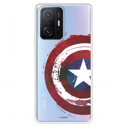 Funda para Xiaomi 11T Pro Oficial de Marvel Capitán América Escudo Transparente - Marvel