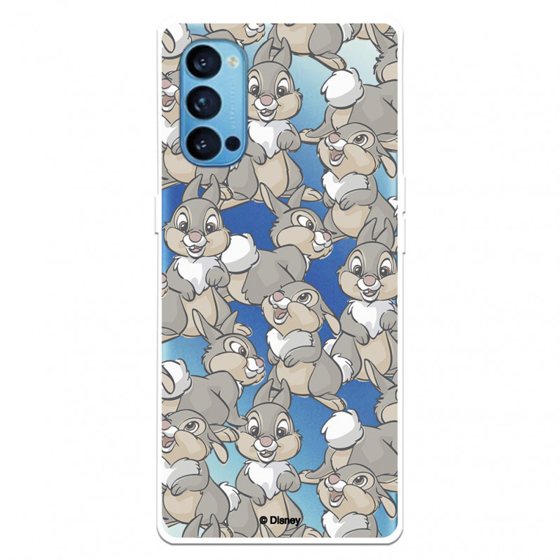 Funda para Oppo Reno4 5G Oficial de Disney Tambor Patrones - Bambi