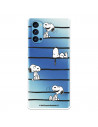 Funda para Oppo Reno4 5G Oficial de Peanuts Snoopy rayas - Snoopy