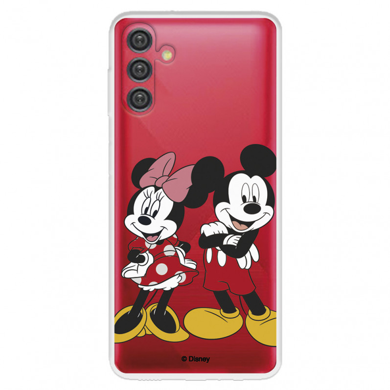 Funda para Samsung Galaxy A13 5G Oficial de Disney Mickey y Minnie Posando - Clásicos Disney