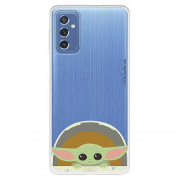 Funda para Samsung Galaxy M52 5G Oficial de Star Wars Baby Yoda Sonrisas - The Mandalorian