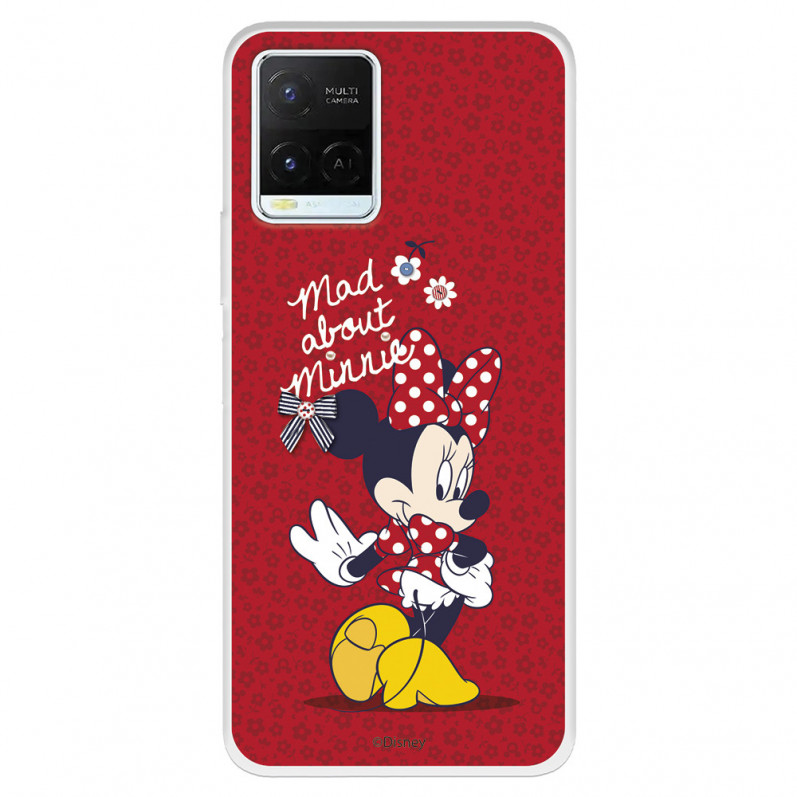 Funda para Vivo Y21S Oficial de Disney Minnie Mad About - Clásicos Disney