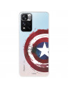 Funda para Xiaomi Redmi Note 11 Oficial de Marvel Capitán América Escudo Transparente - Marvel