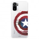 Funda para Xiaomi Redmi Note 10S Oficial de Marvel Capitán América Escudo Transparente - Marvel