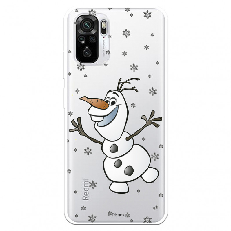 Funda para Xiaomi Redmi Note 10S Oficial de Disney Olaf Transparente - Frozen