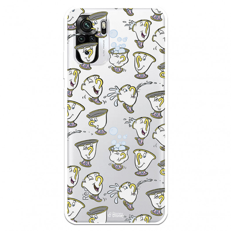 Funda para Xiaomi Redmi Note 10S Oficial de Disney Chip Potts Siluetas - La Bella y la Bestia