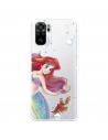 Funda para Xiaomi Redmi Note 10S Oficial de Disney Ariel y Sebastián Burbujas - La Sirenita