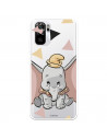 Funda para Xiaomi Redmi Note 10S Oficial de Disney Dumbo Silueta Transparente - Dumbo