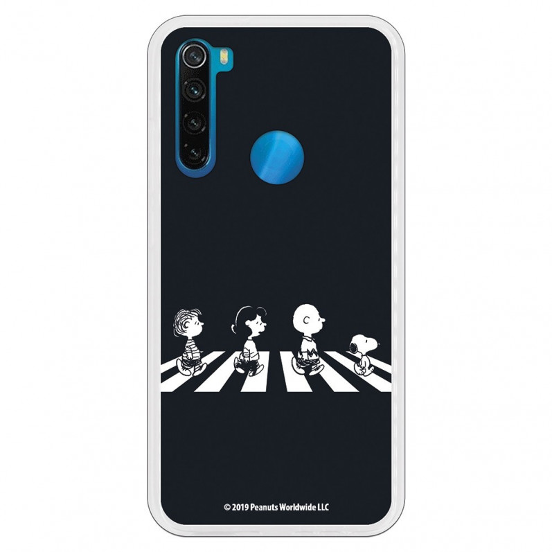 Funda para Xiaomi Redmi Note 8 2021 Oficial de Peanuts Personajes Beatles - Snoopy