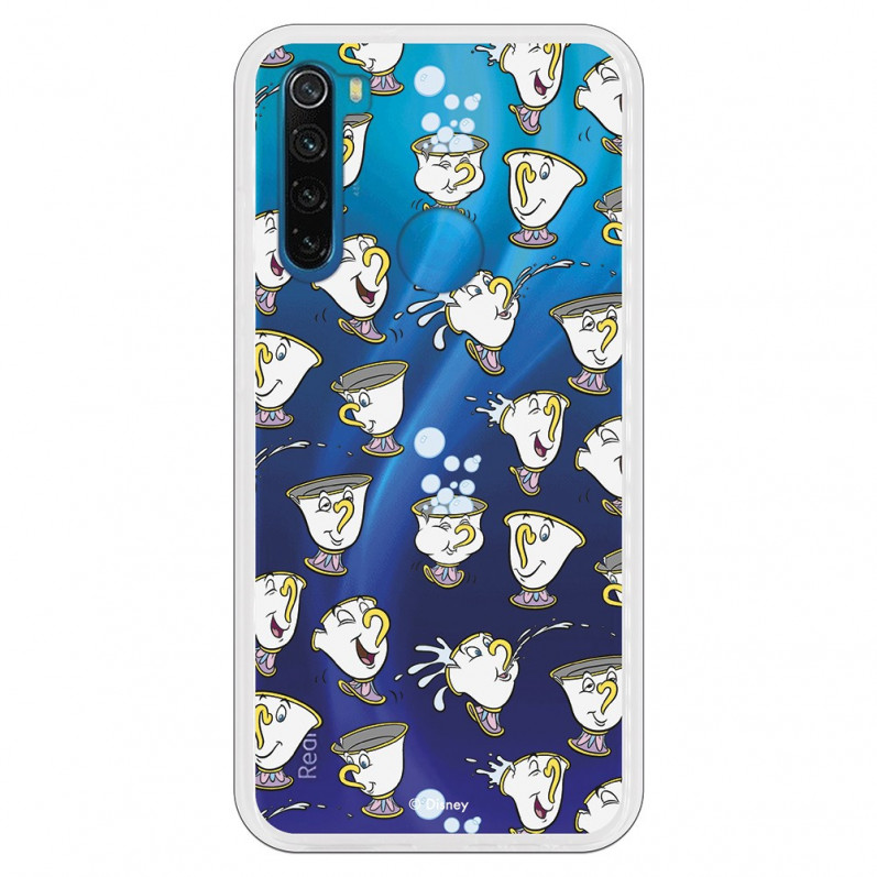 Funda para Xiaomi Redmi Note 8 2021 Oficial de Disney Chip Potts Siluetas - La Bella y la Bestia