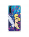 Funda para Xiaomi Redmi Note 8 2021 Oficial de Disney Campanilla Flores - Peter Pan