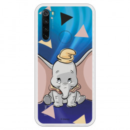 Funda para Xiaomi Redmi Note 8 2021 Oficial de Disney Dumbo Silueta Transparente - Dumbo