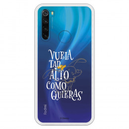 Funda para Xiaomi Redmi Note 8 2021 Oficial de Disney Dumbo Vuela tan Alto - Dumbo