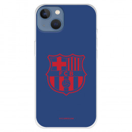 Funda para iPhone 13 del Barcelona Escudo Rojo Fondo Azul - Licencia Oficial FC Barcelona