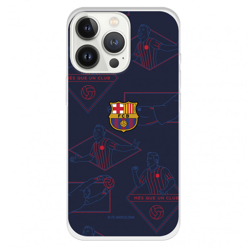 Funda para iPhone 13 Pro del Barcelona Mes que un Club - Licencia Oficial FC Barcelona