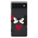 Funda para Google Pixel 6 Oficial de Disney Mickey y Minnie Beso - Clásicos Disney