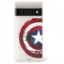 Funda para Google Pixel 6 Pro Oficial de Marvel Capitán América Escudo Transparente - Marvel