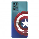 Funda para ZTE Blade V30 Vita Oficial de Marvel Capitán América Escudo Transparente - Marvel