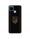 Funda para Realme C25Y del Atleti Escudo Dorado Fondo Negro - Licencia Oficial Atlético de Madrid