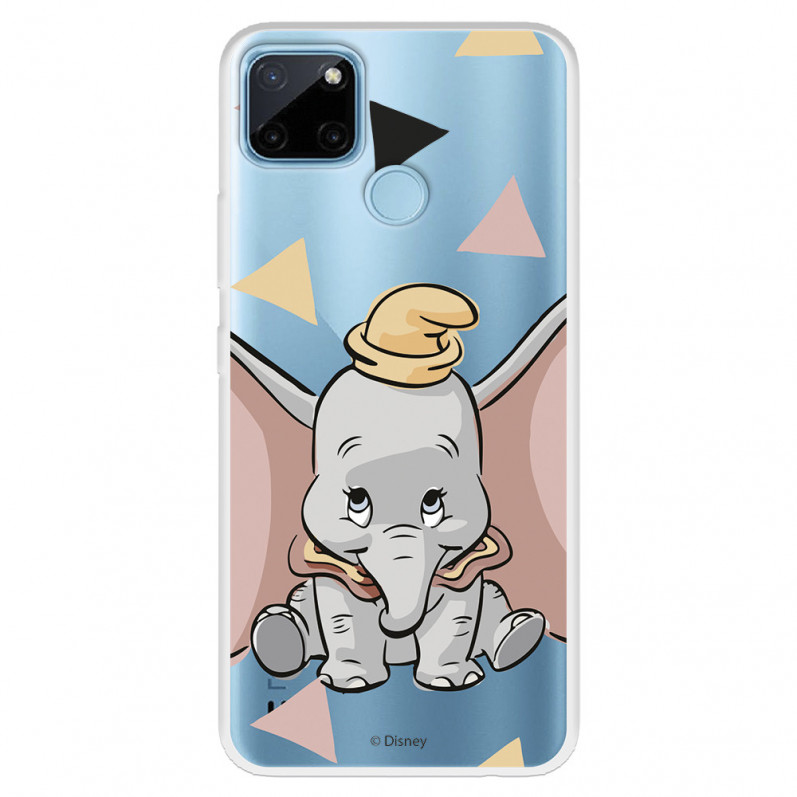 Funda para Realme C21Y Oficial de Disney Dumbo Silueta Transparente - Dumbo