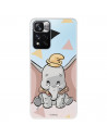 Funda para Xiaomi Redmi Note 11 Oficial de Disney Dumbo Silueta Transparente - Dumbo