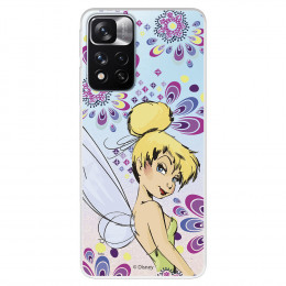 Funda para Xiaomi Redmi Note 11 Oficial de Disney Campanilla Flores - Peter Pan