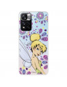 Funda para Xiaomi Redmi Note 11 Oficial de Disney Campanilla Flores - Peter Pan