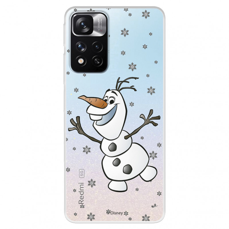 Funda para Xiaomi Redmi Note 11 Oficial de Disney Olaf Transparente - Frozen