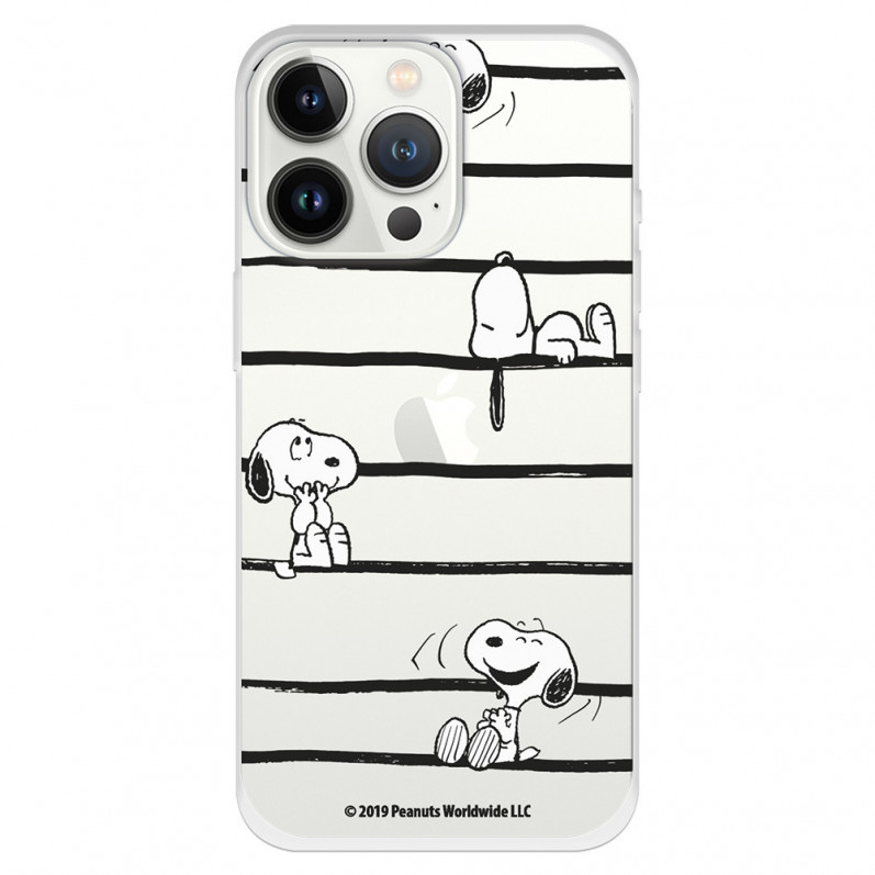 Případ pro iPhone 13 Pro Oficiální pruhy Peanuts Snoopy - Snoopy