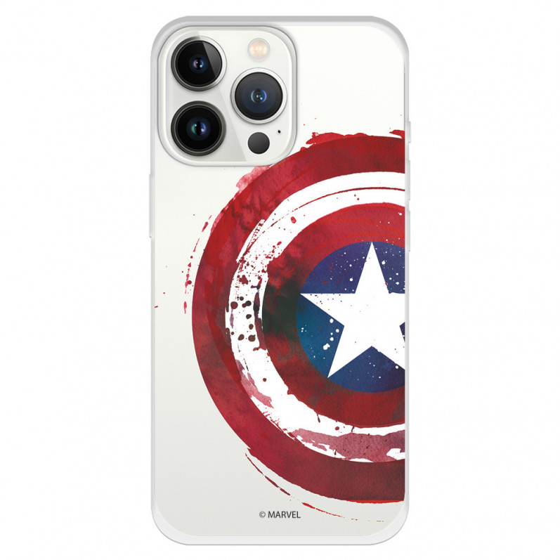 Případ pro iPhone 13 Pro Oficiální průhledný štít Marvel Captain America - Marvel