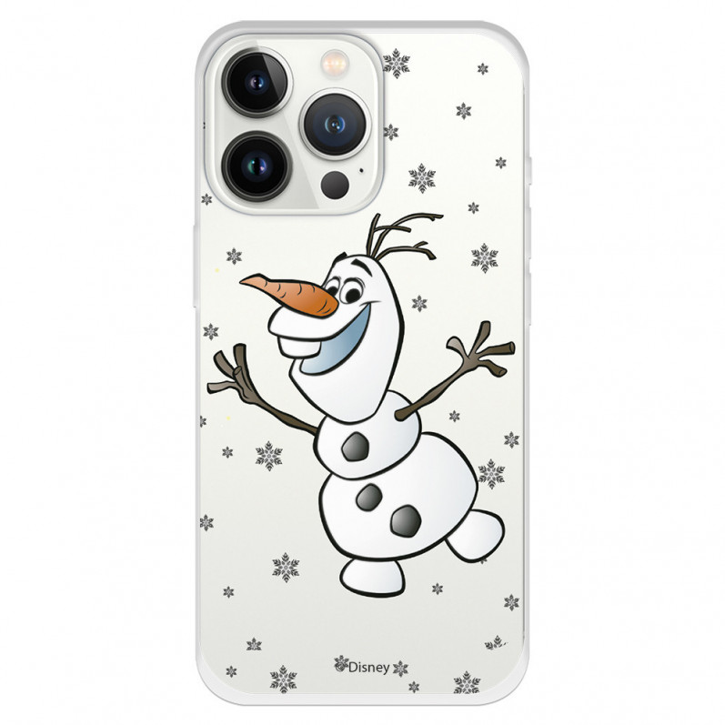 Případ pro iPhone 13 Pro Oficiální průhledný Disney Olaf - Frozen