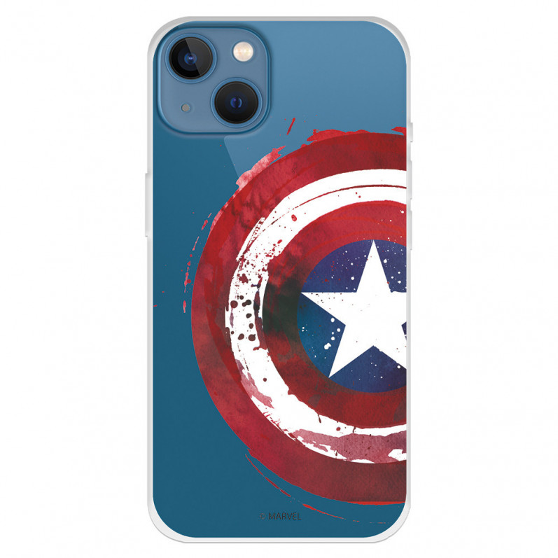 iPhone 13 Pouzdro na oficiální průhledný štít Marvel Captain America - Marvel