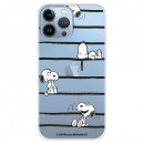 Případ pro iPhone 13 Pro Max Oficiální pruhy Peanuts Snoopy - Snoopy