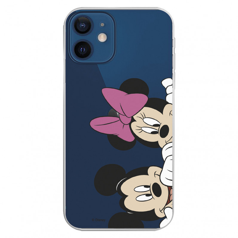 Kryt pro iPhone 12 Pro Oficiální Disney Mickey a Minnie Peek-a-boo - Disney Classics